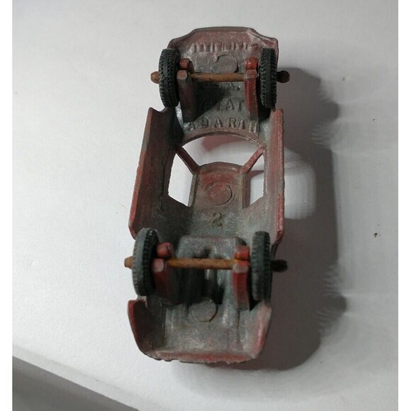 Vintage Tootsie Toy Fiat Abarth Red Made in U.S.A. Die Cast Collectible Car - Picture 13 of 13